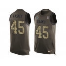 Men's Nike Los Angeles Rams #45 Zach Laskey Limited Green Salute to Service Tank Top NFL Jersey