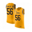 Men's Nike Los Angeles Rams #56 Dante Fowler Jr Limited Gold Rush Player Name & Number Tank Top NFL Jersey