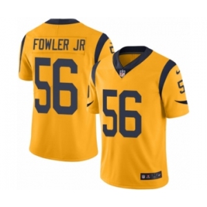 Men's Nike Los Angeles Rams #56 Dante Fowler Jr Limited Gold Rush Vapor Untouchable NFL Jersey