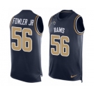 Men's Nike Los Angeles Rams #56 Dante Fowler Jr Limited Navy Blue Player Name & Number Tank Top NFL Jersey