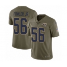 Men's Nike Los Angeles Rams #56 Dante Fowler Jr Limited Olive 2017 Salute to Service NFL Jersey