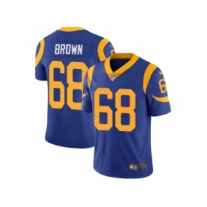 Men's Nike Los Angeles Rams #68 Jamon Brown Vapor Untouchable Limited Royal Blue Alternate NFL Jersey