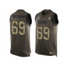 Men's Nike Los Angeles Rams #69 Cody Wichmann Limited Green Salute to Service Tank Top NFL Jersey