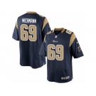 Men's Nike Los Angeles Rams #69 Cody Wichmann Limited Navy Blue Team Color NFL Jersey