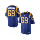 Men's Nike Los Angeles Rams #69 Cody Wichmann Limited Royal Blue Alternate NFL Jersey