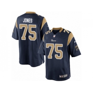 Men's Nike Los Angeles Rams #75 Deacon Jones Limited Navy Blue Team Color NFL Jersey