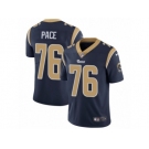 Men's Nike Los Angeles Rams #76 Orlando Pace Vapor Untouchable Limited Navy Blue Team Color NFL Jersey