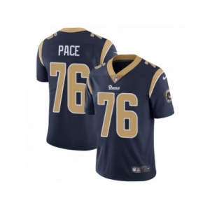 Men's Nike Los Angeles Rams #76 Orlando Pace Vapor Untouchable Limited Navy Blue Team Color NFL Jersey