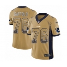 Men's Nike Los Angeles Rams #76 Rodger Saffold Limited Gold Rush Drift Fashion NFL Jersey