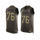 Men's Nike Los Angeles Rams #76 Rodger Saffold Limited Green Salute to Service Tank Top NFL Jersey