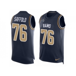 Men's Nike Los Angeles Rams #76 Rodger Saffold Limited Navy Blue Player Name & Number Tank Top NFL Jersey