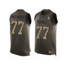 Men's Nike Los Angeles Rams #77 Andrew Whitworth Limited Green Salute to Service Tank Top NFL Jersey