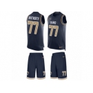 Men's Nike Los Angeles Rams #77 Andrew Whitworth Limited Navy Blue Tank Top Suit NFL Jersey