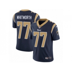 Men's Nike Los Angeles Rams #77 Andrew Whitworth Vapor Untouchable Limited Navy Blue Team Color NFL Jersey
