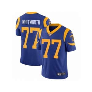 Men's Nike Los Angeles Rams #77 Andrew Whitworth Vapor Untouchable Limited Royal Blue Alternate NFL Jersey