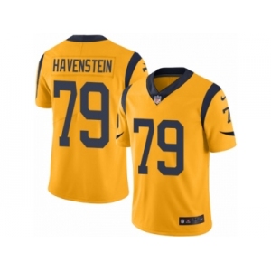 Men's Nike Los Angeles Rams #79 Rob Havenstein Limited Gold Rush NFL Jersey