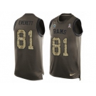 Men's Nike Los Angeles Rams #81 Gerald Everett Limited Green Salute to Service Tank Top NFL Jersey