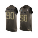 Men's Nike Los Angeles Rams #90 Michael Brockers Limited Green Salute to Service Tank Top NFL Jersey