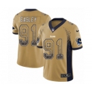 Men's Nike Los Angeles Rams #91 Dominique Easley Limited Gold Rush Drift Fashion NFL Jersey