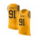 Men's Nike Los Angeles Rams #91 Dominique Easley Limited Gold Rush Player Name & Number Tank Top NFL Jersey