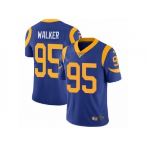 Men's Nike Los Angeles Rams #95 Tyrunn Walker Vapor Untouchable Limited Royal Blue Alternate NFL Jersey