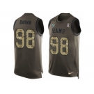 Men's Nike Los Angeles Rams #98 Connor Barwin Limited Green Salute to Service Tank Top NFL Jersey