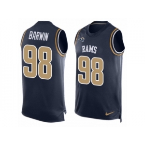 Men's Nike Los Angeles Rams #98 Connor Barwin Limited Navy Blue Player Name & Number Tank Top NFL Jersey