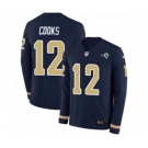 Nike Los Angeles Rams #12 Brandin Cooks Limited Navy Blue Therma Long Sleeve NFL Jersey