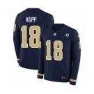 Nike Los Angeles Rams #18 Cooper Kupp Limited Navy Blue Therma Long Sleeve NFL Jersey