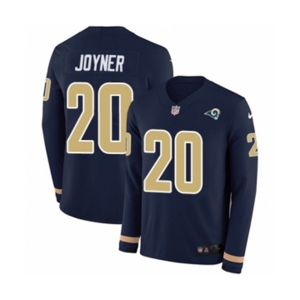 Nike Los Angeles Rams #20 Lamarcus Joyner Limited Navy Blue Therma Long Sleeve NFL Jersey