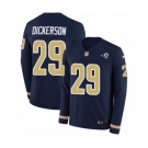 Nike Los Angeles Rams #29 Eric Dickerson Limited Navy Blue Therma Long Sleeve NFL Jersey