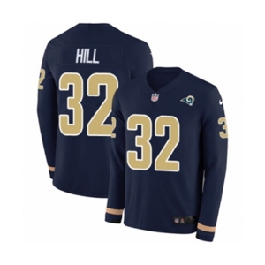 Nike Los Angeles Rams #32 Troy Hill Limited Navy Blue Therma Long Sleeve NFL Jersey