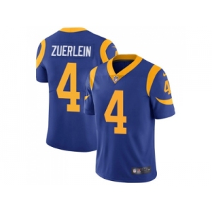 Nike Los Angeles Rams #4 Greg Zuerlein Royal Blue Alternate Men Stitched NFL Vapor Untouchable Limited Jersey