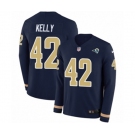 Nike Los Angeles Rams #42 John Kelly Limited Navy Blue Therma Long Sleeve NFL Jersey