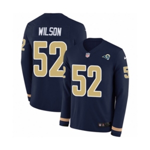 Nike Los Angeles Rams #52 Ramik Wilson Limited Navy Blue Therma Long Sleeve NFL Jersey
