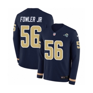 Nike Los Angeles Rams #56 Dante Fowler Jr Limited Navy Blue Therma Long Sleeve NFL Jersey