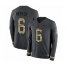 Nike Los Angeles Rams #6 Johnny Hekker Limited Black Salute to Service Therma Long Sleeve NFL Jersey