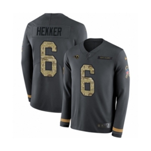 Nike Los Angeles Rams #6 Johnny Hekker Limited Black Salute to Service Therma Long Sleeve NFL Jersey