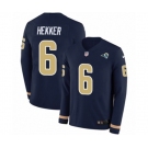 Nike Los Angeles Rams #6 Johnny Hekker Limited Navy Blue Therma Long Sleeve NFL Jersey