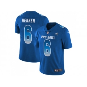 Nike Los Angeles Rams #6 Johnny Hekker Royal Men Stitched NFL Limited NFC 2018 Pro Bowl Jersey