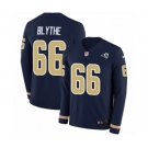 Nike Los Angeles Rams #66 Austin Blythe Limited Navy Blue Therma Long Sleeve NFL Jersey