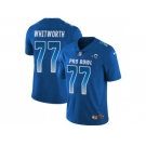 Nike Los Angeles Rams #77 Andrew Whitworth Royal Men Stitched NFL Limited NFC 2018 Pro Bowl Jersey