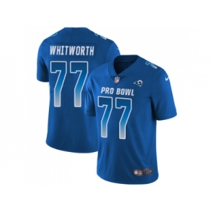 Nike Los Angeles Rams #77 Andrew Whitworth Royal Men Stitched NFL Limited NFC 2018 Pro Bowl Jersey