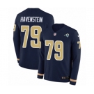 Nike Los Angeles Rams #79 Rob Havenstein Limited Navy Blue Therma Long Sleeve NFL Jersey