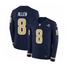 Nike Los Angeles Rams #8 Brandon Allen Limited Navy Blue Therma Long Sleeve NFL Jersey