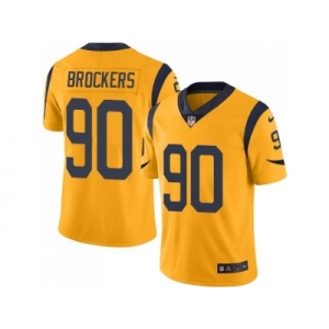 Nike Los Angeles Rams #90 Michael Brockers Gold Men's Stitched NFL Limited Rush Jersey