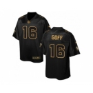 Nike St. Louis Rams #16 Jared Goff Black Men's Stitched NFL Elite Pro Line Gold Collection Jersey