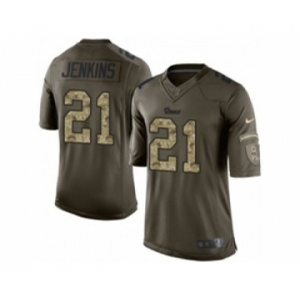 nike nfl jerseys st. louis rams #21 jenkins army green[nike Limited Salute To Service]