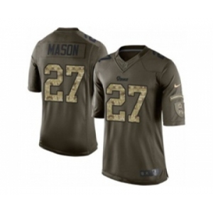 nike nfl jerseys st. louis rams #27 mason army green[nike Limited Salute To Service]