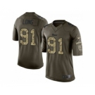 nike nfl jerseys st. louis rams #91 long army green[nike Limited Salute To Service]